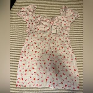 NWT satin floral mini dress